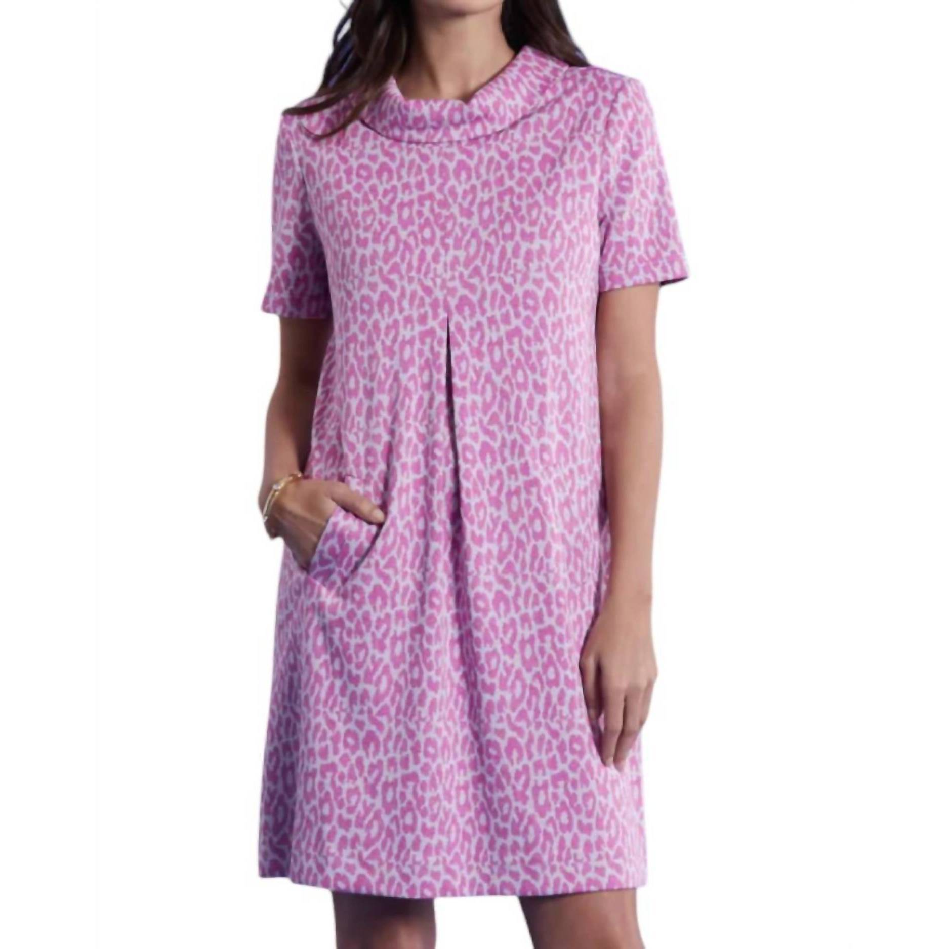 New Tyler Boe Kristen Knit Dress In Cheeky Pink Cheetah